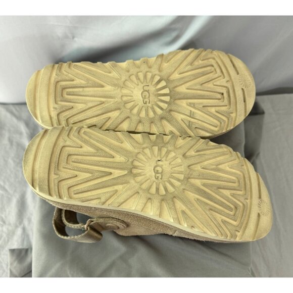 UGG Beige Goldenrod Suede Slip-On Adjustable Strap Clog Womens Shoes Size 7 - Picture 11 of 15